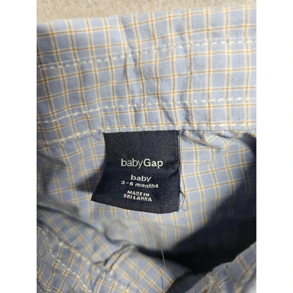 Baby Gap 3-6 Months Plaid Shirt and Fair Isle Knit Sweater Vest Set NWT 682627